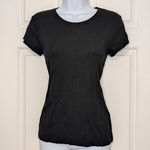 J. Crew Classic 365 Black Short Sleeve Top Size S